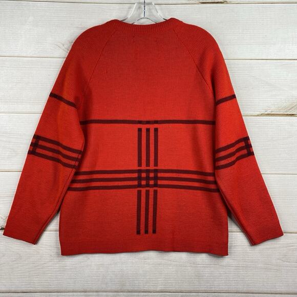 Jonathan Richards Vintage Nordic Ski Sweater Mens S Red 100% Virgin WOOL - Picture 9 of 10